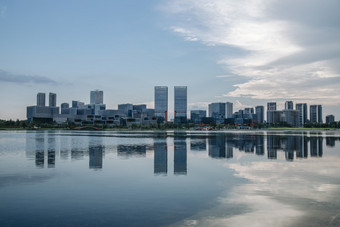 成都兴隆湖城市风光照图片