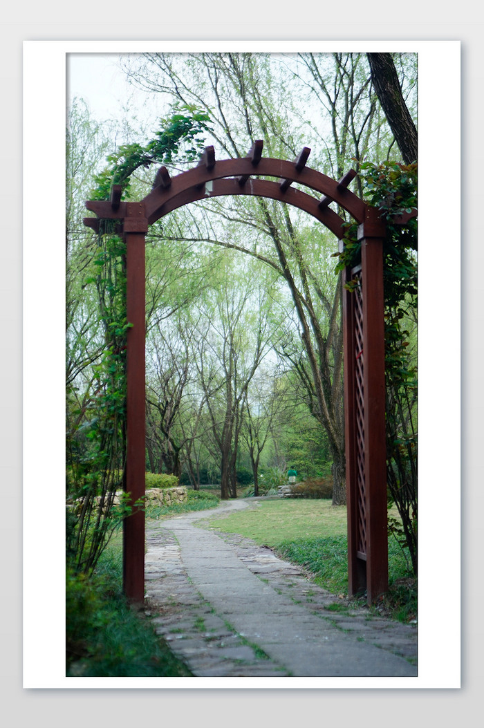 踏青公园单拱门图图片