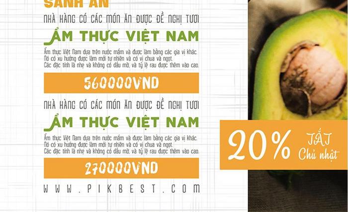 创新越南食物单张