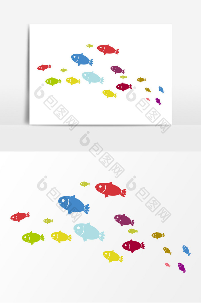海洋游鱼插画图片图片