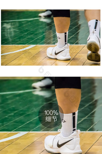 篮球运动场地球鞋特写图片