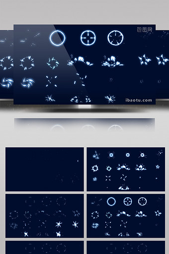 18组带通道二维卡通爆炸视频素材图片