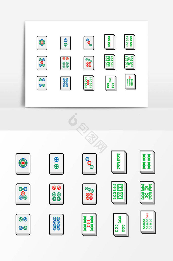 麻将设计图片-包图网