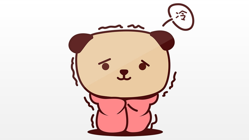 褐色卡通萌狗熊冷动态表情配图图片