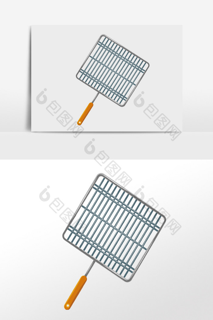 户外烧烤工具铁架子插画图片图片