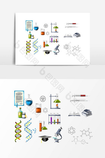 手绘科技医疗仪器设计素材图片