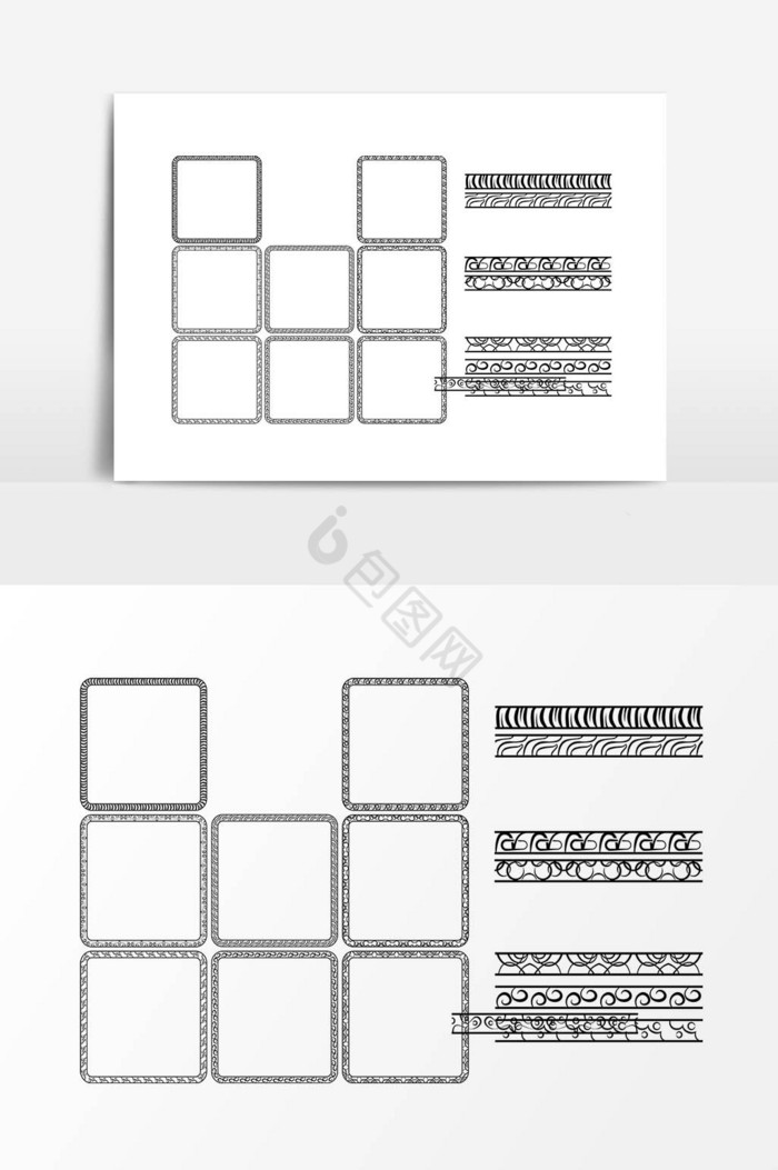 线描方格图片