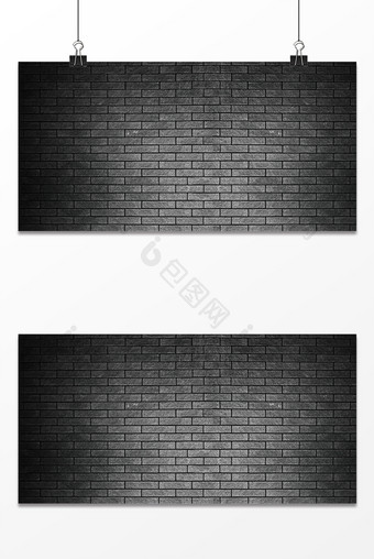 黑色墙面砖墙纹理材质背景图图片