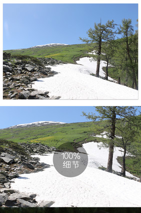 新疆雪山山顶雪地特写摄影图片