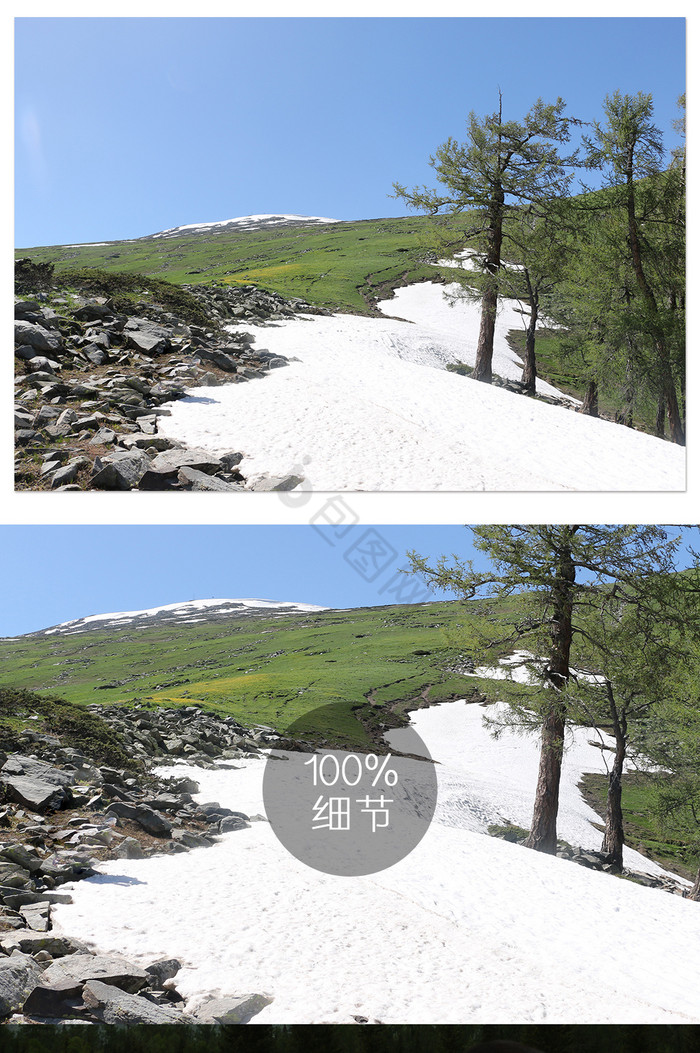 新疆雪山山顶雪地特写摄影图片