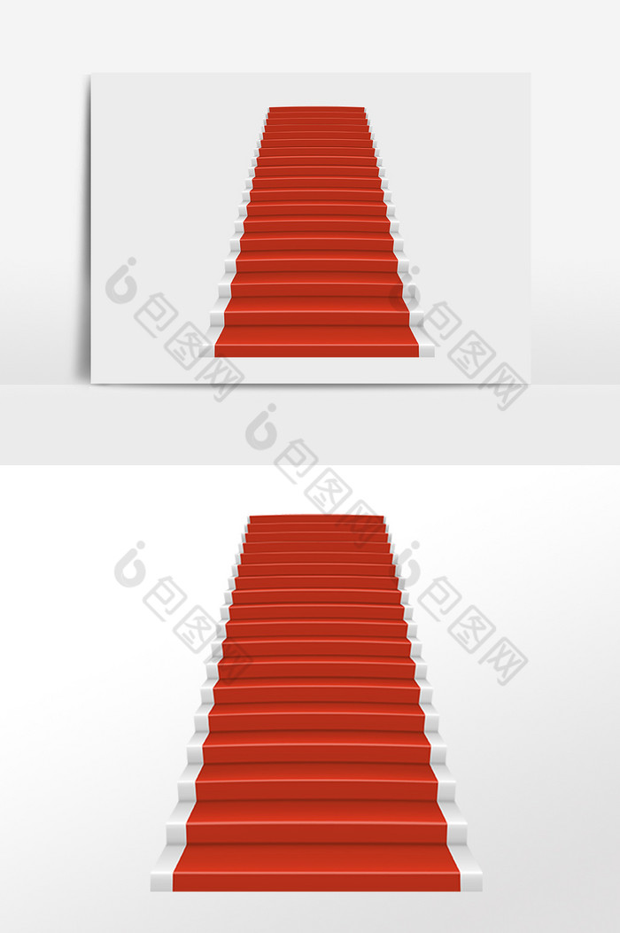 红地毯楼梯台阶插画图片图片