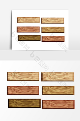手绘木纹广告牌设计元素图片