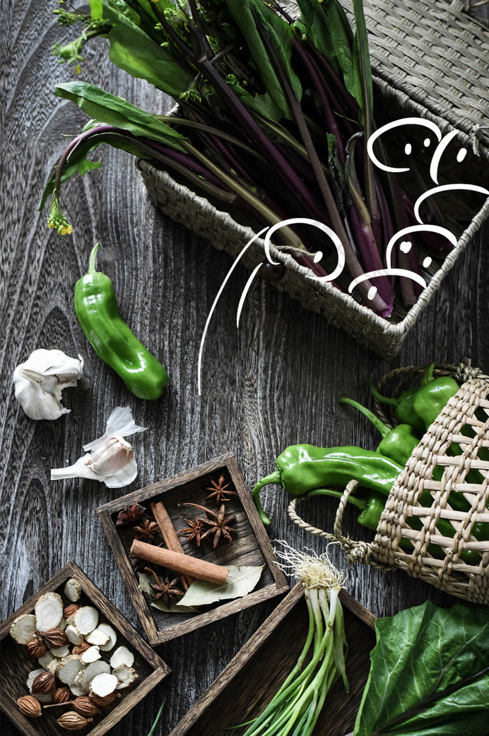 绿色蔬菜食物创意摄影插画gif