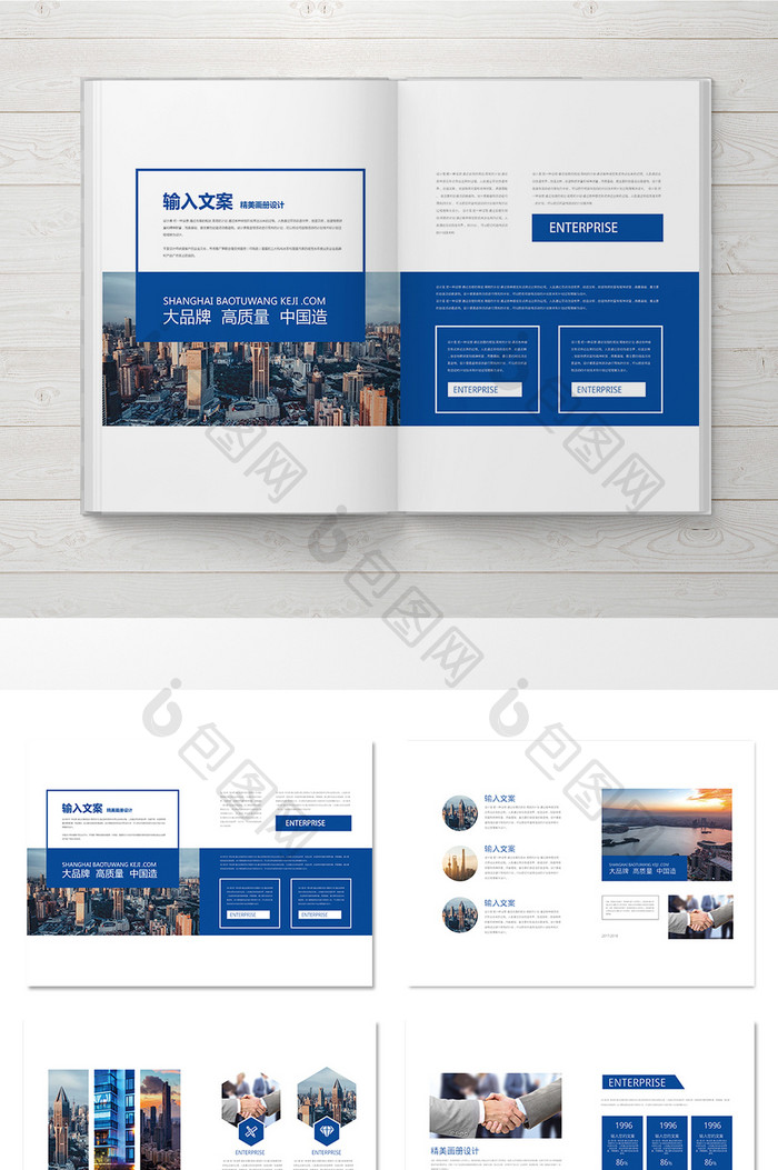蓝色简约 大气企业整体画册设计