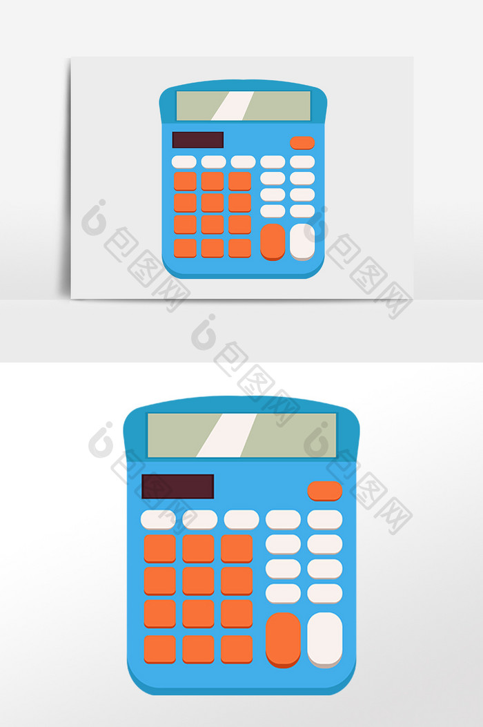 手绘学习用品文具计算器插画