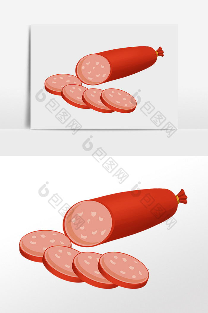 美味食物小吃火腿肠插画图片图片