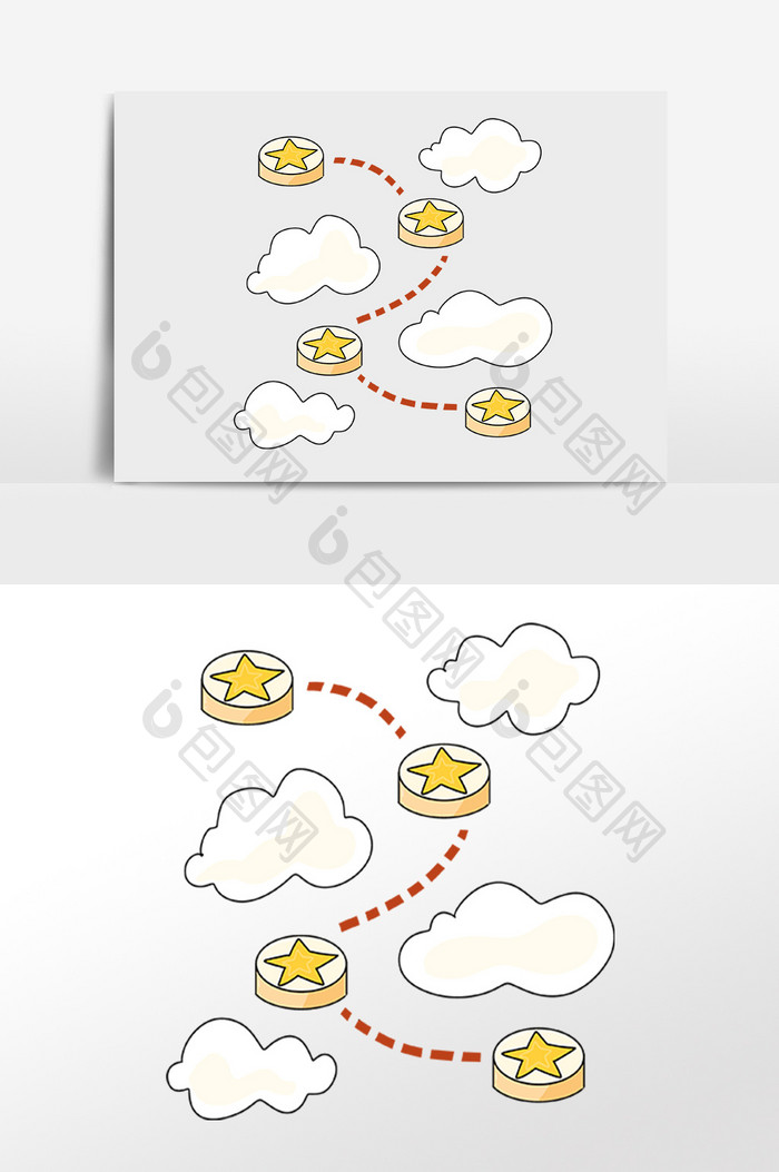 手绘休闲娱乐跳棋游戏插画