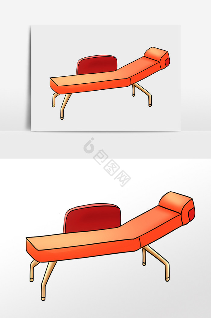 家具躺椅沙发凳子插画图片