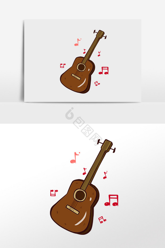 琴弦音乐摇滚乐器吉他插画图片
