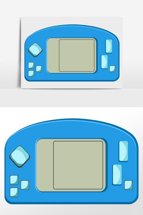 手绘娱乐休闲卡通单机游戏机插画
