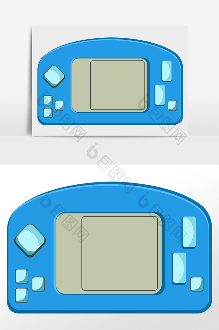 手绘娱乐休闲卡通单机游戏机插画