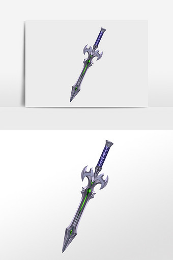 手绘武器游戏宝剑兵器插画图片下载