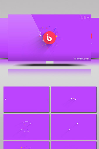 极简图形元素logo片头小动画AE模板图片