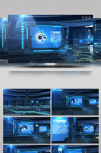 酷炫商务科技产品展示科幻场景AE模板图片