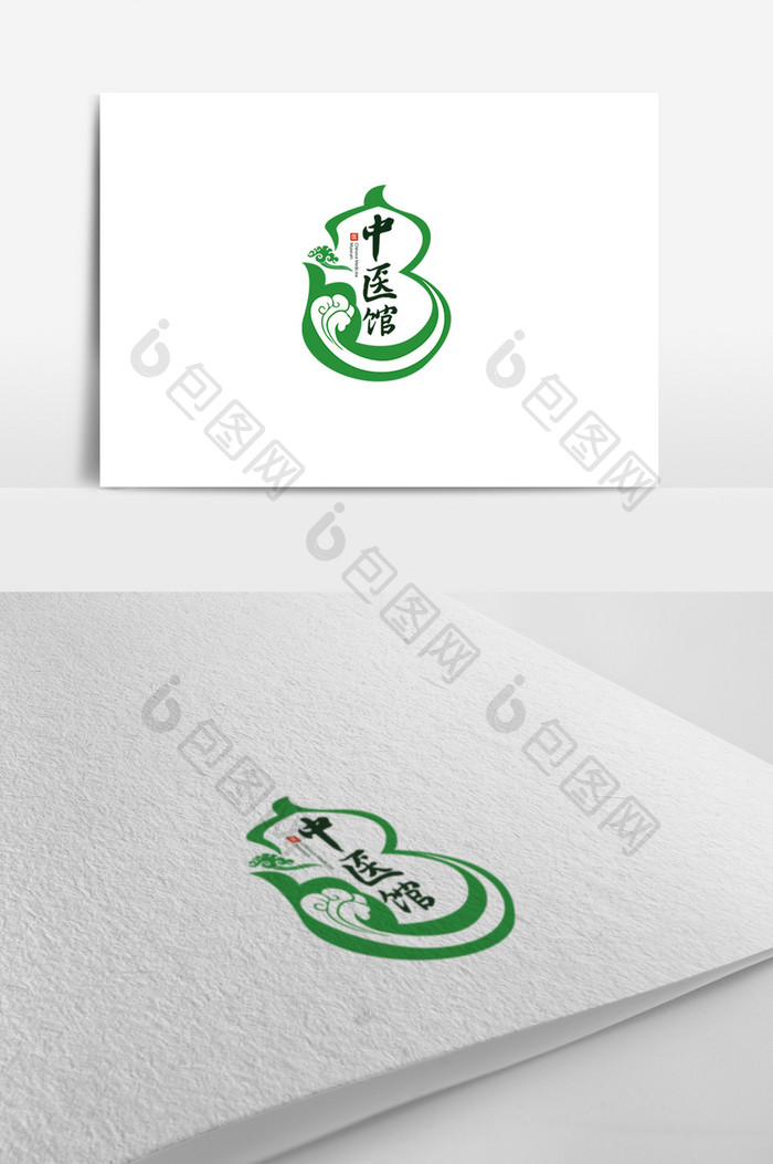 中式大气高端简约医药公司logo模板