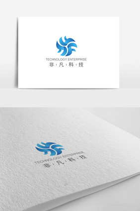 时尚大气高端简约科技企业logo模板