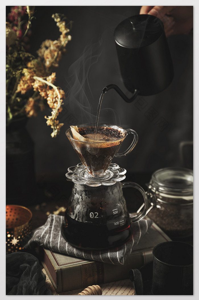 包图网提供精美好看的手工手冲咖啡制作氛围素材免费下载,本次作品