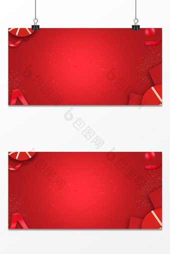 红色简约时尚大气爱情520礼物电商海报图片