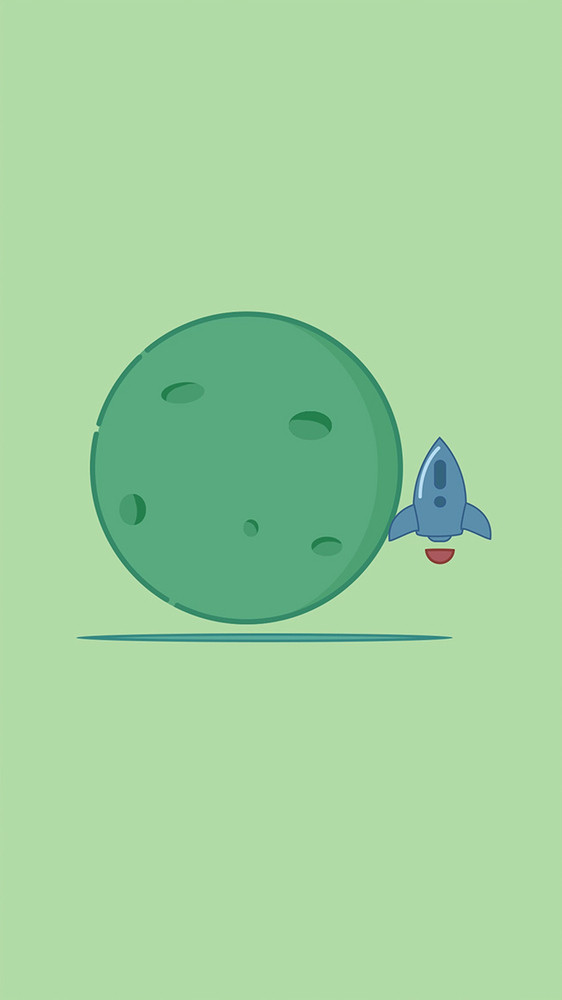 绿色扁平分GIF动态火箭加载动态插画图片