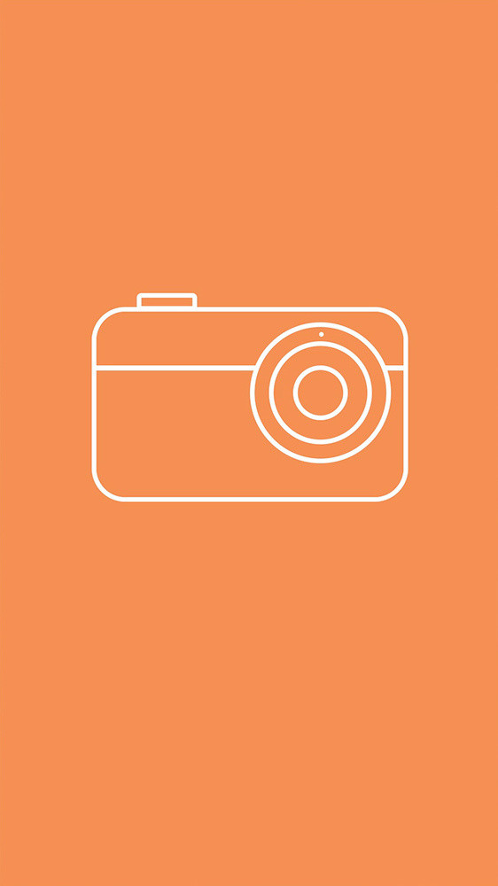 橘色卡通照相机加载动画插图GIF扁平插画图片