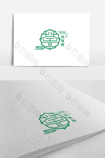 特色茶缘阁标志logo设计图片