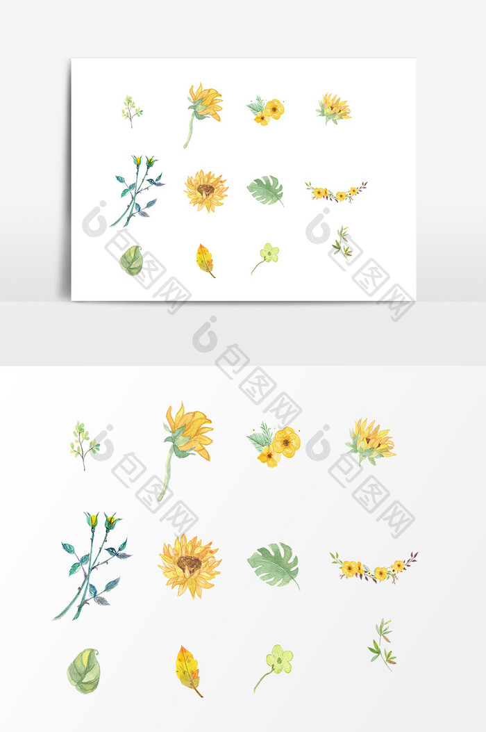 卡通花朵植物设计素材