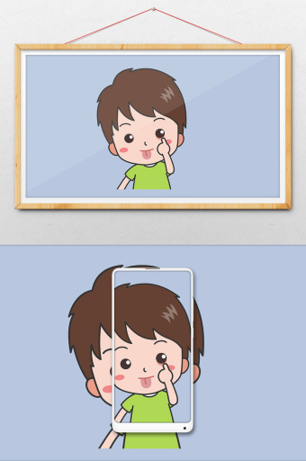 小男孩做鬼脸表情包动图gif图片下载