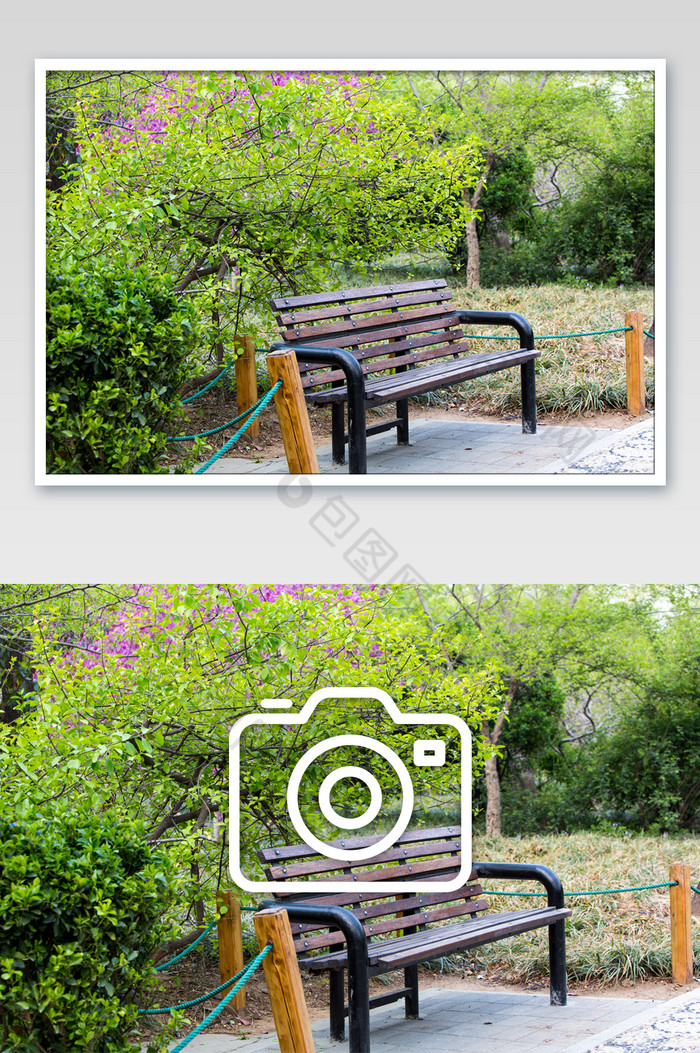 城市公园休息区椅子图片图片