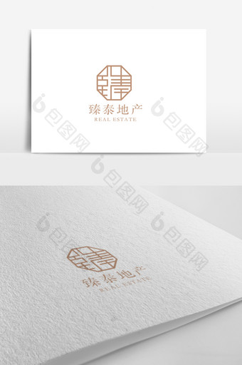 大气中式简约高端地产企业logo模板图片