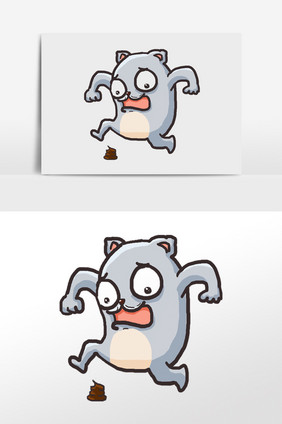 二次元表情包踩便便的狗狗