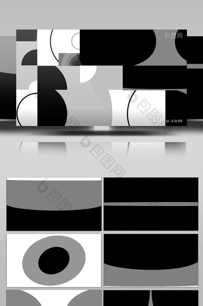 21组动态白色圆状转场素材视频