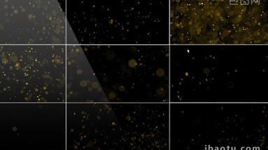 10组金色粉尘粒子背景装饰视频素材