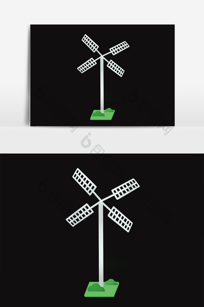 低碳环保风车插画图片图片