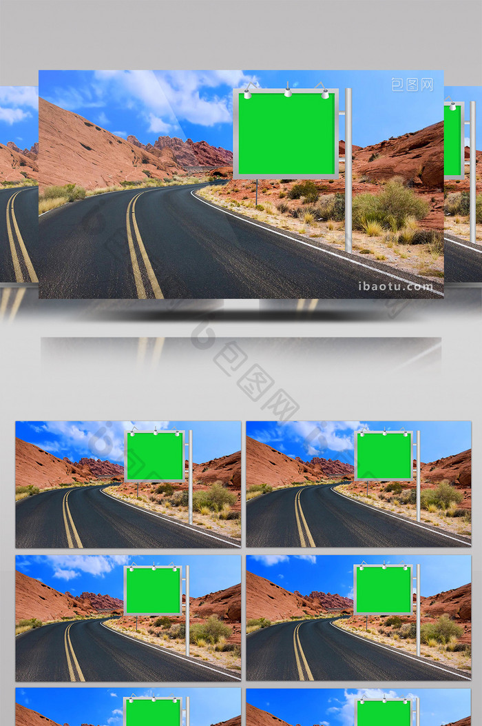 高速路旁路牌合成展示视频素材