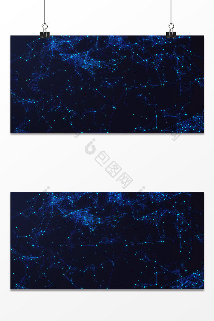 蓝色梦幻智能科技商务广告海报背景图