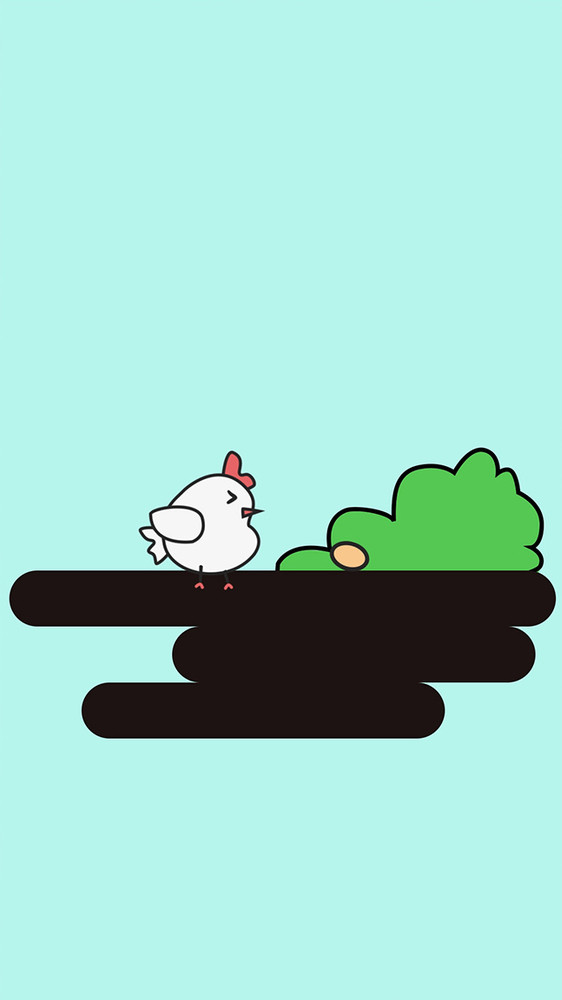 可爱卡通母鸡追鸡蛋动态GIF加载插图插画图片