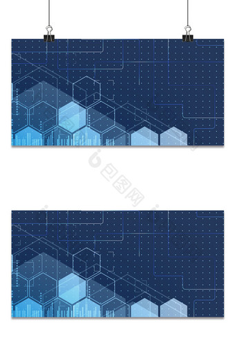 医疗科技几何线条蜂巢多边形背景图片