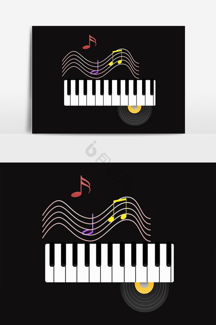 弹奏乐器音乐钢琴插画图片