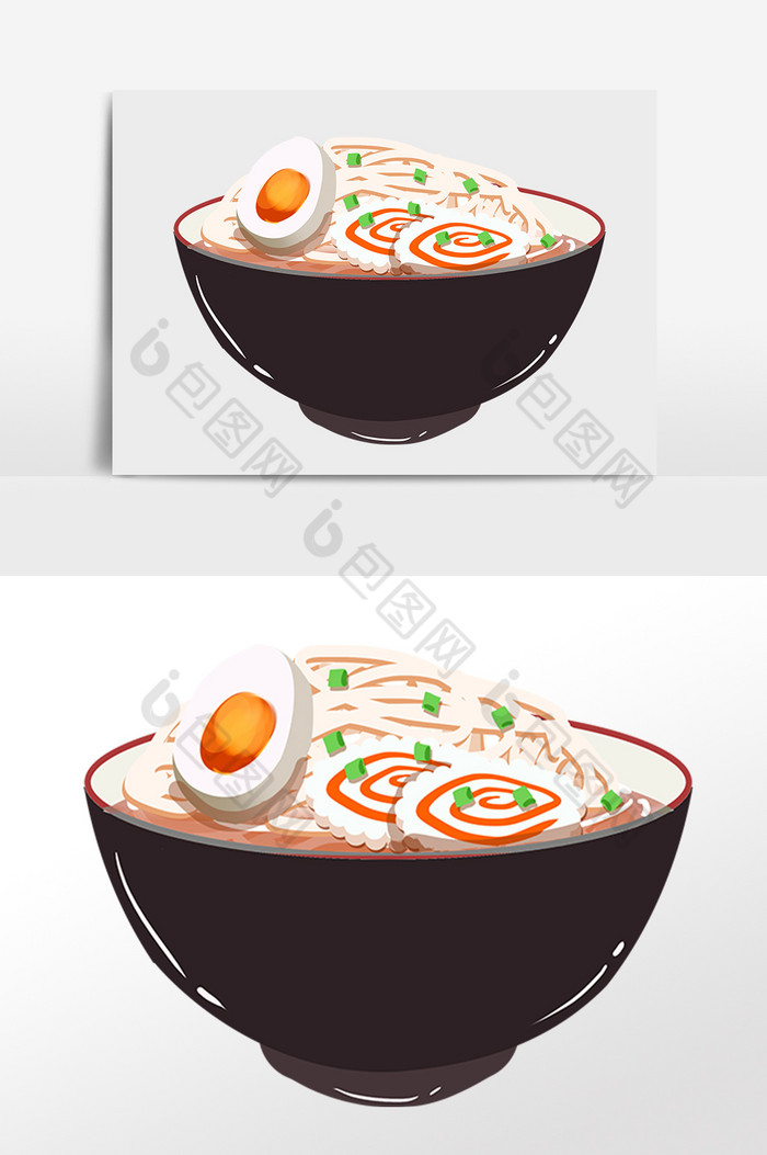 餐饮食物鸡蛋面插画图片图片