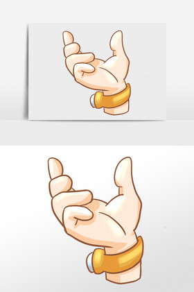 手指动作握东西手势插画图片
